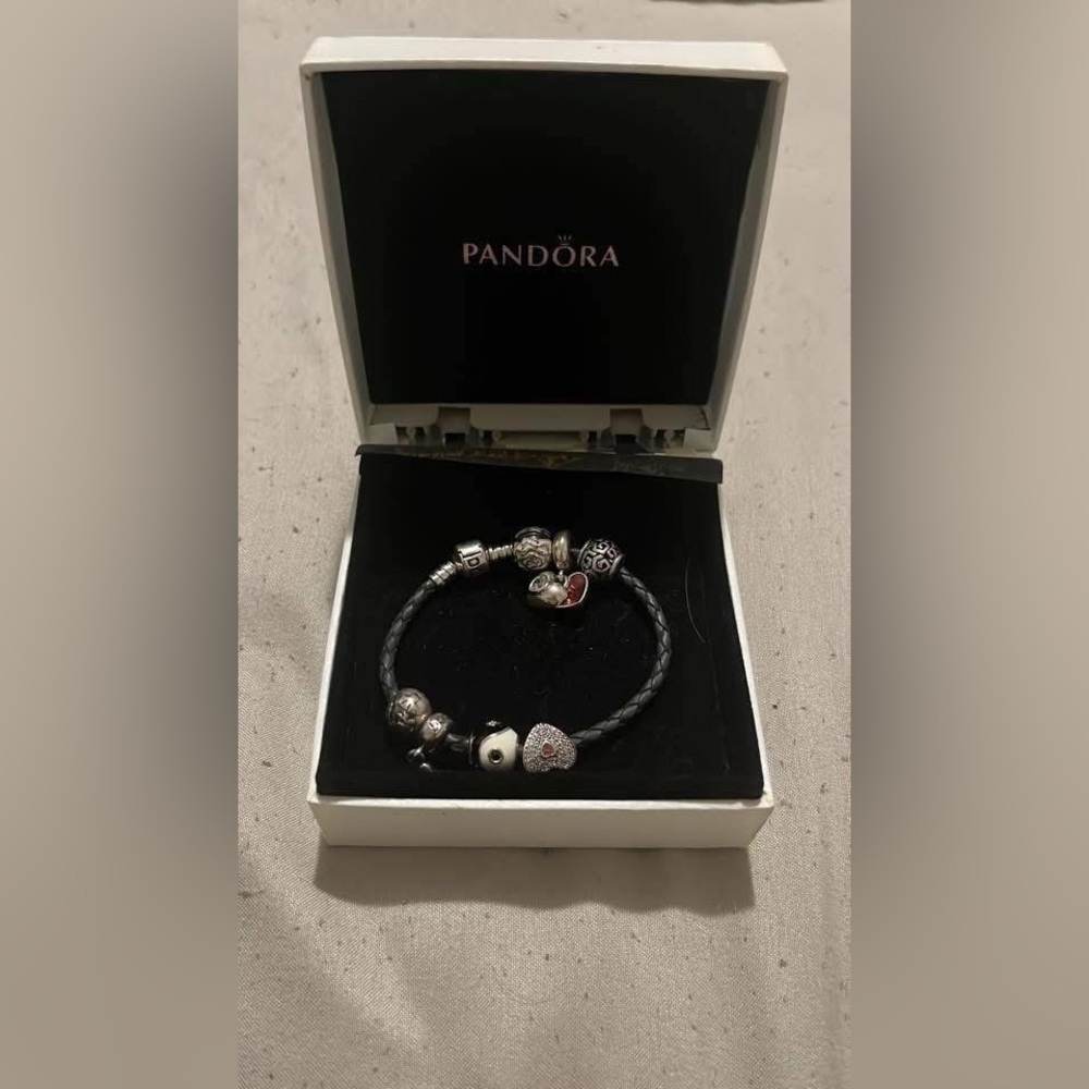 Pandora Black and Silver Charm Bracelet